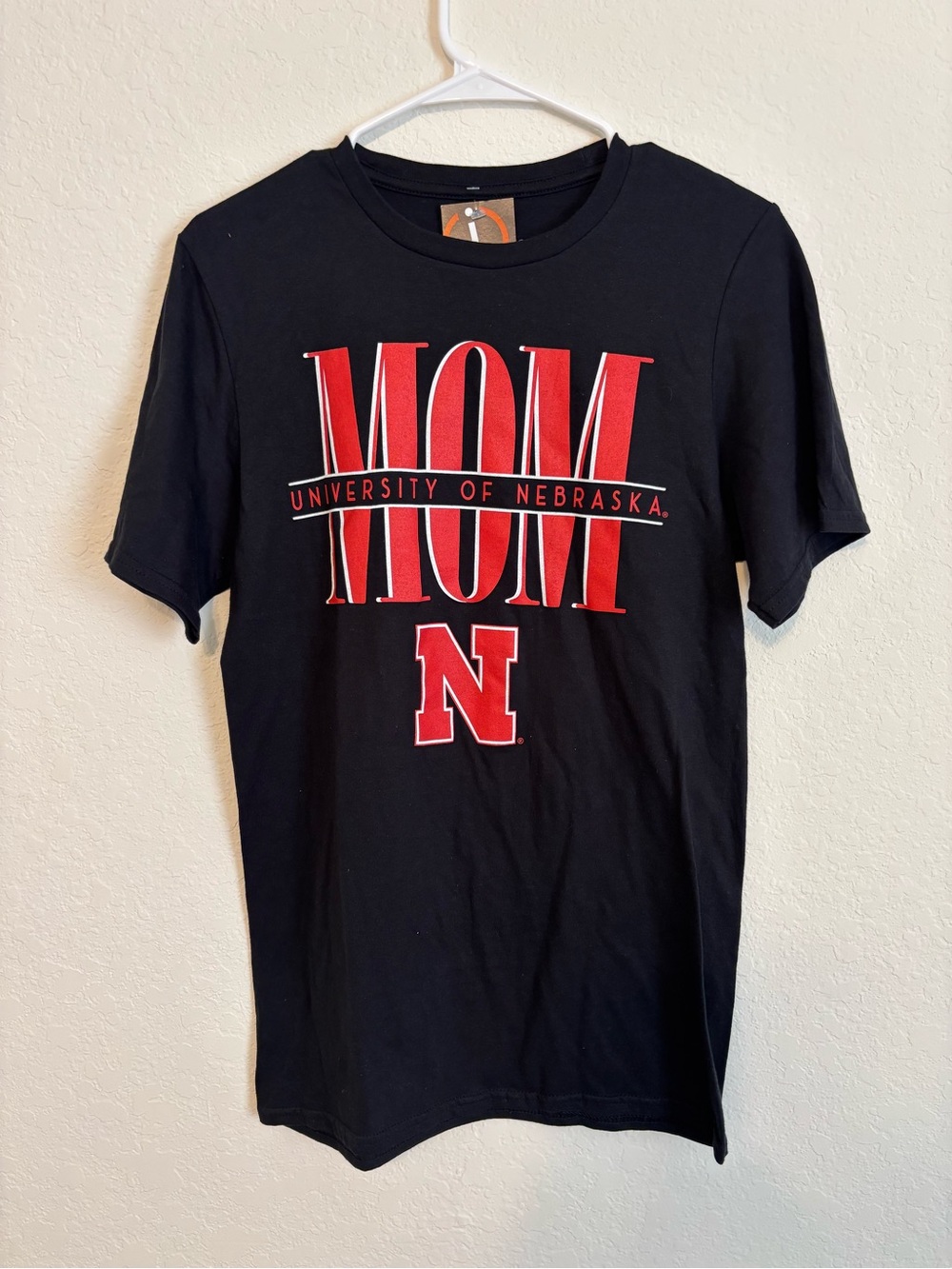 University of Nebraska Mom Short-Sleeve Tee - Black with Red Graphic